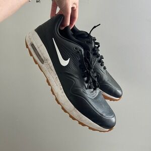 Nike Air Max 1 G Golf Shoes Black White Gum sz 10.5 AQ0863-001 Athletic Sneaker